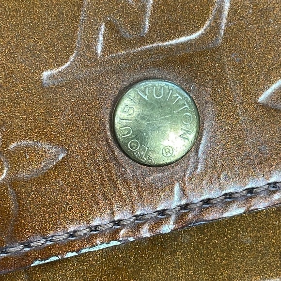 Louis Vuitton Monogram Vernis Greene Cigarette Case Pochette Brown Copper TH0013 - Picture 10 of 17